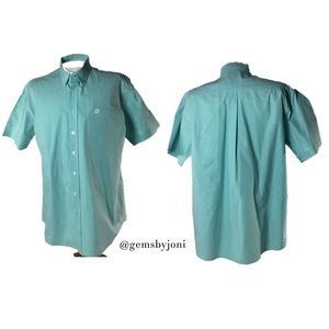 Cinch White & Aqus Small Plaid Western SS Shirt